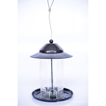 Iron Lid & Base PC Tube Cheap Fashion Design Bird Feeder (ymb6032)